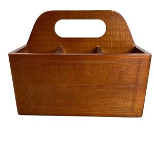 Ivory Soap Bathroom Kitchen Towel Caddy Procter &Gamble Wood Engraved